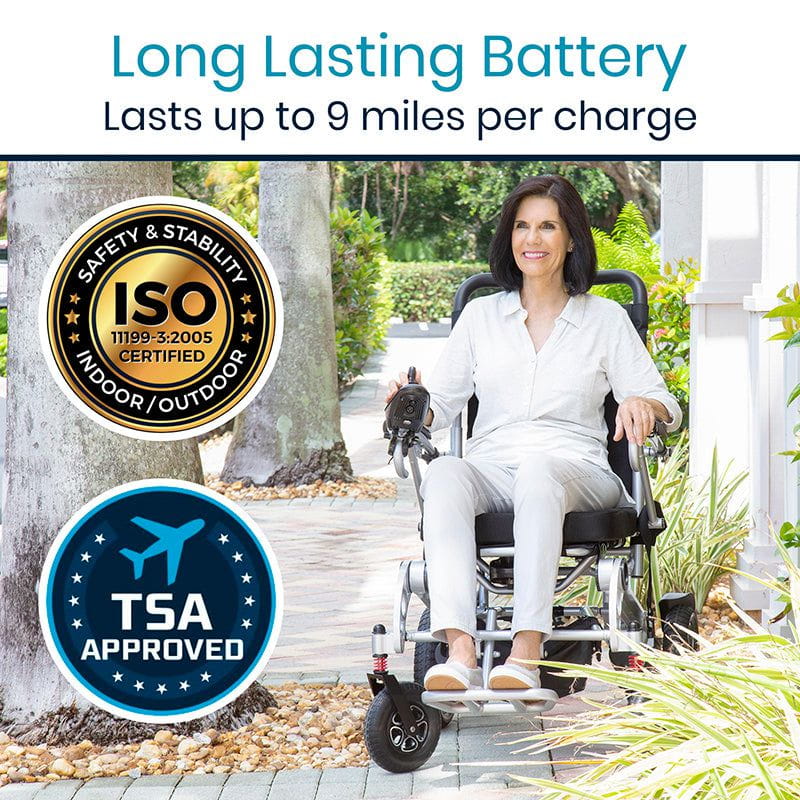 Power Wheelchair - Foldable Long Range Transport Aid-Vitality Mobility